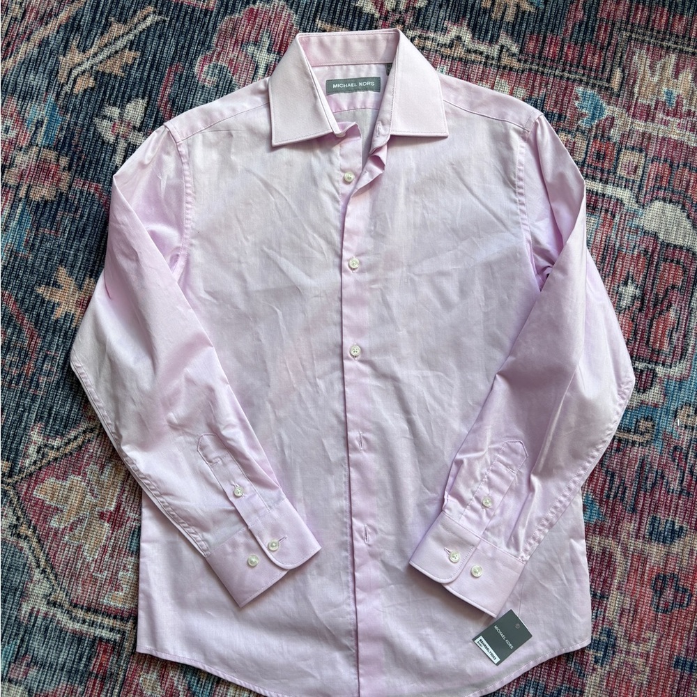 NWT Michael Kors Light Pink Button Down Shirt - Size Boys 12